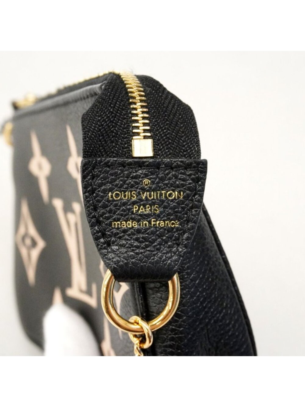 Louis Vuitton Pouch Monogram Empreinte Mini Pochette Noir Cream Bicolor - Picture 5 of 9